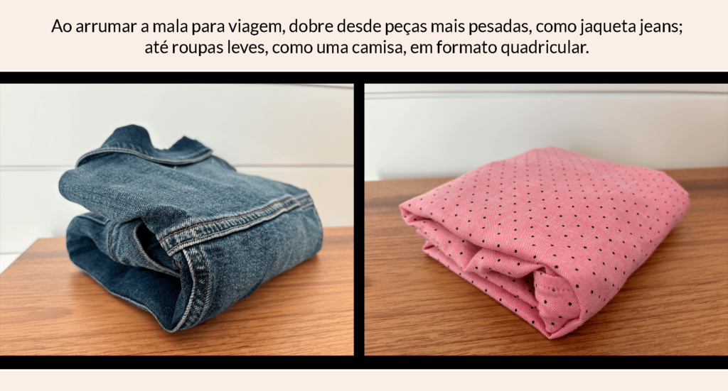 Como dobrar as roupas ao arrumar a mala