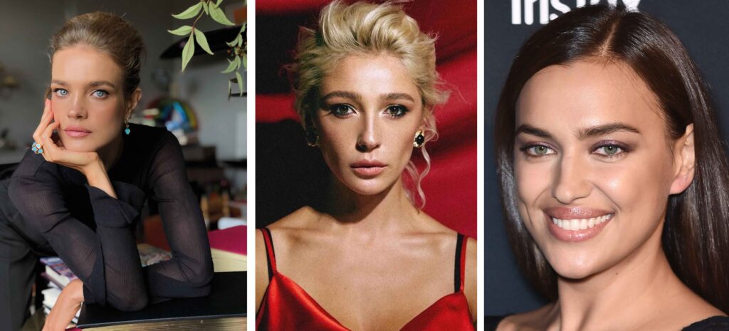 Natalia Vodianova, Irina Shayk e Anastasia Ivleeva