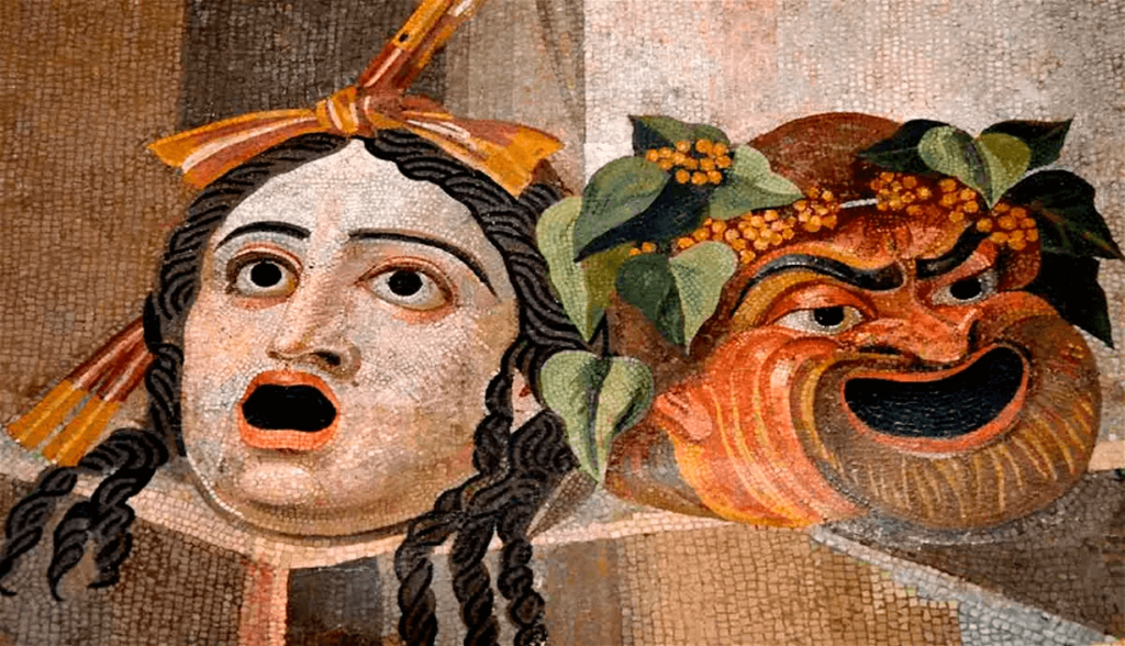 Máscaras utilizadas no antigo teatro grego