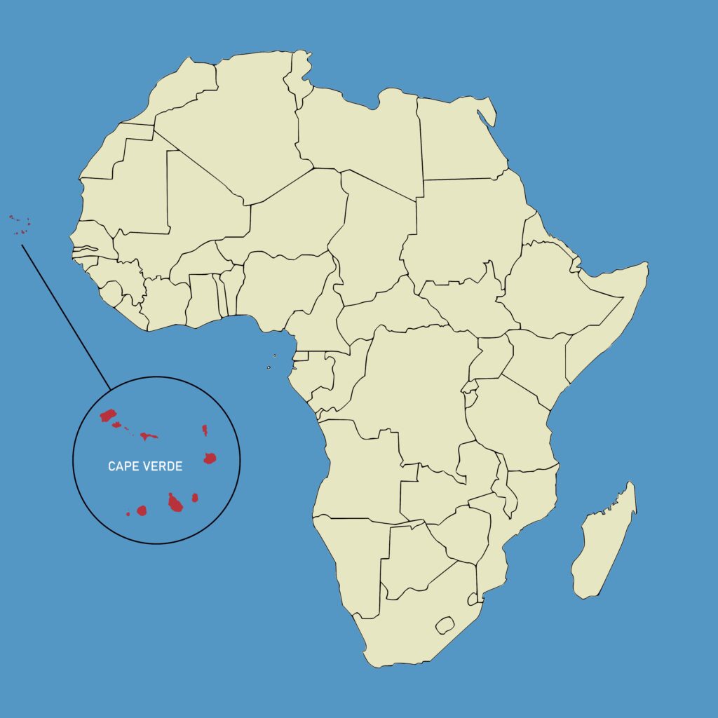 Localização de Cabo Verde